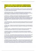 INDIANA LIFE & HEALTH INSURANCE COMPREHENSIVE EXAMS 2025&sol;2026 QUESTIONS AND ANSWERS GRADED A&plus;