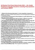 AD Banker Final Exam Study Guide 2024 &ndash; Life&comma; Health&comma; Property & Casualty Insurance Licensing Prep questions and answers NEW&excl;&excl;&excl;&period;pdf