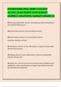 FOUNDATIONS FINAL JERSEY COLLEGE ACTUAL EXAM REVIEW WITH DETAILED CORRECT SOLUTIONS &vert; ALREADY GRADED A&plus;