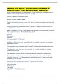 INDIANA LIFE & HEALTH INSURANCE CORE EXAM SET 2025&sol;2026 QUESTIONS AND ANSWERS GRADED A&plus;