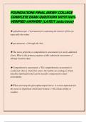 FOUNDATIONS FINAL JERSEY COLLEGE COMPLETE EXAM QUESTIONS WITH 100&percnt; VERIFIED ANSWERS &lpar;LATEST 2025&sol;2026&rpar;