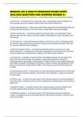 INDIANA LIFE & HEALTH INSURANCE EXAMS SCRIPT 2025&sol;2026 QUESTIONS AND ANSWERS GRADED A&plus;