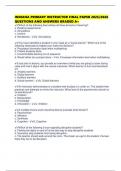INDIANA PRIMARY INSTRUCTOR FINAL PAPER 2025&sol;2026 QUESTIONS AND ANSWERS GRADED A&plus;