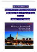 SOLUTION MANUAL  Modern Advanced Accounting In Canada&comma; 10th Edition By Darrell Herauf&comma; Chima  Mbagwu&comma; Chapters 1 - 12&comma; Complete