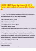 USABO OPEN Exam Questions with 100- Correct Answers Latest Versions 2025 Graded A&plus;