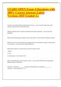 USABO OPEN Exam 4 Questions with 100- Correct Answers Latest Versions 2025 Graded A&plus;