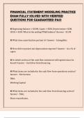 FINANCIAL STATEMENT MODELING PRACTICE EXAM FULLY SOLVED WITH VERIFIED QUESTIONS FOR GUARANTEED PASS