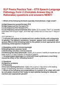 SLP Praxis Practice Test &ndash; ETS Speech-Language Pathology Form 2 &lpar;Complete Answer Key & Rationales&rpar; questions and answers NEW&excl;&excl;&excl;&period;pdf