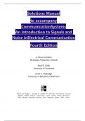 Solutions Manual to accompany CommunicationSystems An Introduction to Signals and Noise inElectrical Communication Fourth Edition