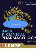 Test Bank for Basic and Clinical Pharmacology 15th Edition by Katzung & Trevor &ndash; Complete Exam Guide with Verified Answers