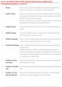 HLTH 305 MIDTERM EXAM QUESTIONS WITH COMPLETE ANSWERS&sol;NEWEST UPDATE