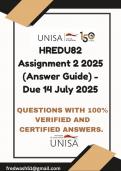 HREDU82 Assignment 2 2025 &lpar;Answer Guide&rpar; - Due 14 July 2025