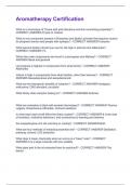 Aromatherapy Certification &vert; Questions with 100 &percnt; Correct Answers &vert; Verified