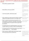 CDH TEST 1 QUESTIONS WITH COMPLETE SOLUTIONS&sol;NEWEST UPDATE