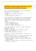 Auditing and Assurance Services Chapter 10 QUESTIONS AND ANSWERS WELL ILLUSTRATED