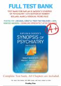 Kaplan & Sadock&rsquo;s Synopsis of Psychiatry 12th Edition &lpar;Boland&comma; 2021&rpar; &ndash; Complete Test Bank for All Chapters 1&ndash;35