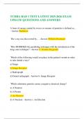  TCDHA RAD 1 TEST LATEST 2025-2026 EXAM UPDATE QUESTIONS AND ANSWERS 