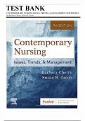 Test Bank For Contemporary Nursing Issues&comma; Trends&comma; & Management 9th Edition by Barbara Cherry&comma; Susan R&period; Jacob