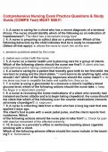 Comprehensive Nursing Exam Practice Questions & Study Guide &lpar;COMPS Test&rpar; MUST SEE&excl;&excl;&excl;&period;pdf
