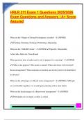 HRLR 311 EXAM PACKAGE DEAL QUESTIONS AND VERIFIED DETAILED ANSWERS &vert; 100&percnt; GUARANTEED PASS &vert; ALREADY GRADED A&plus;