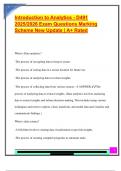 Introduction to Analytics - D491  2025&sol;2026 Exam Questions Marking  Scheme New Update &vert; A&plus; Rated