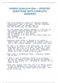 NUR521 Endocrine Quiz UPDATED QUESTION WITH COPLETE ANSWERS