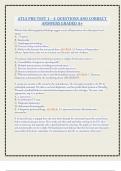ATLS PRE TEST 1 &ndash; 4 QUESTIONS AND CORRECT ANSWERS GRADED A&plus;