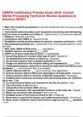 CBSPD Certification Practice Exam 2018 Central Sterile Processing Technician Review Questions & Answers NEW&excl;&excl;&excl;&period;pdf