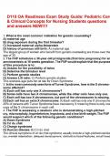 D115 OA Readiness Exam Study Guide Pediatric Care & Clinical Concepts for Nursing Students&period;pdf