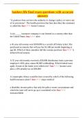 Bankers Life Final Exam &vert; Complete and Verified Q&A for Life and Health Insurance Licensing
