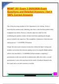 MGMT 351 Exam 3 2025&sol;2026 Exam  Questions and Detailed Answers &vert; Get it  100&percnt; Correct Answers