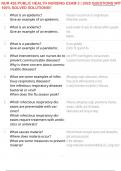 NUR 426&colon;PUBLIC HEALTH NURSING EXAM 3 &vert; 2025 QUESTIONS WITH 100&percnt; SOLVED SOLUTIONS&excl;&excl;