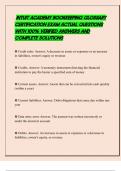 INTUIT ACADEMY BOOKKEEPING GLOSSARY CERTIFICATION EXAM ACTUAL QUESTIONS WITH 100&percnt; VERIFIED ANSWERS AND COMPLETE SOLUTIONS