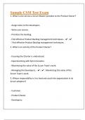 Sample CSM Test Exam Questions And Correct Answers
