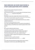 PADI ENRICHED AIR DIVER EXAM REVIEW & STUDY GUIDE QUESTIONS WITH ANSWERS