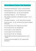 Scrum Master Practice Test Questions With Correct Verified Solutions