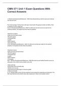 CMN 571 Unit 1 Exam Questions With Correct Answers