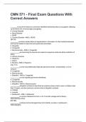 CMN 571 - Final Exam Questions With Correct Answers