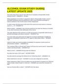 ALCOHOL EXAM STUDY GUIDE&vert;&vert; LATEST UPDATE 2025