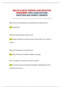 WGU D118 Adult Primary Care &ndash; Final Exam Objective Assessment 2025-2026 &ndash; Questions and Correct Answers
