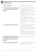 NURS550&colon; Advanced Health Assessment and Diagnostic Reasoning Week &num;1  Guided Reading