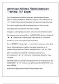 American Airlines Flight Attendant Training&colon; 787 Exam Questions And Correct Solutions