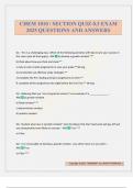 CHEM 1010 &sol; SECTION QUIZ 0&period;3 EXAM 2025 QUESTIONS AND ANSWERS