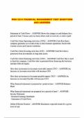 WGU C214 FINANCIAL MANAGEMENT TEST QUESTIONS AND ANSWERS