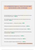 CLASSROOM SKILLS TEST EXAM 2025 QUESTIONS AND ANSWERS