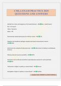 CMLA EXAM PRACTICE 2025 QUESTIONS AND ANSWERS