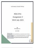 PDU3701 Assignment 3 &lpar;Comprehensive Response&rpar; DUE July 2025