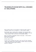 TELEHEALTH EXAM WITH ALL GRADED A&plus; SOLUTIONS