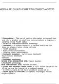 Week 6&comma; Telehealth exam with correct answers