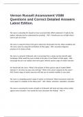 Vernon Russell Assessment VSIM Questions and Correct Detailed Answers Latest Edition.